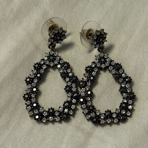 Statement Black and Silver Earrings